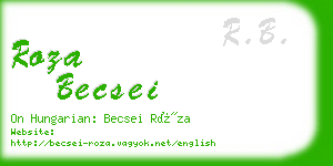 roza becsei business card